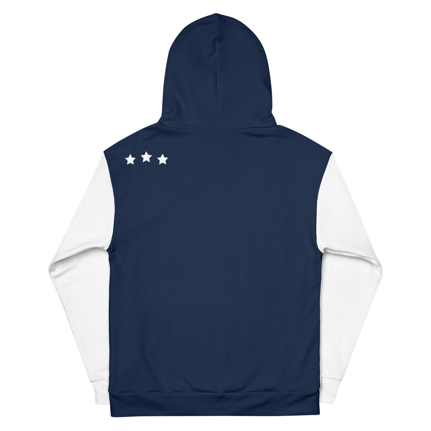 Navy and White Unisex Hoodie
