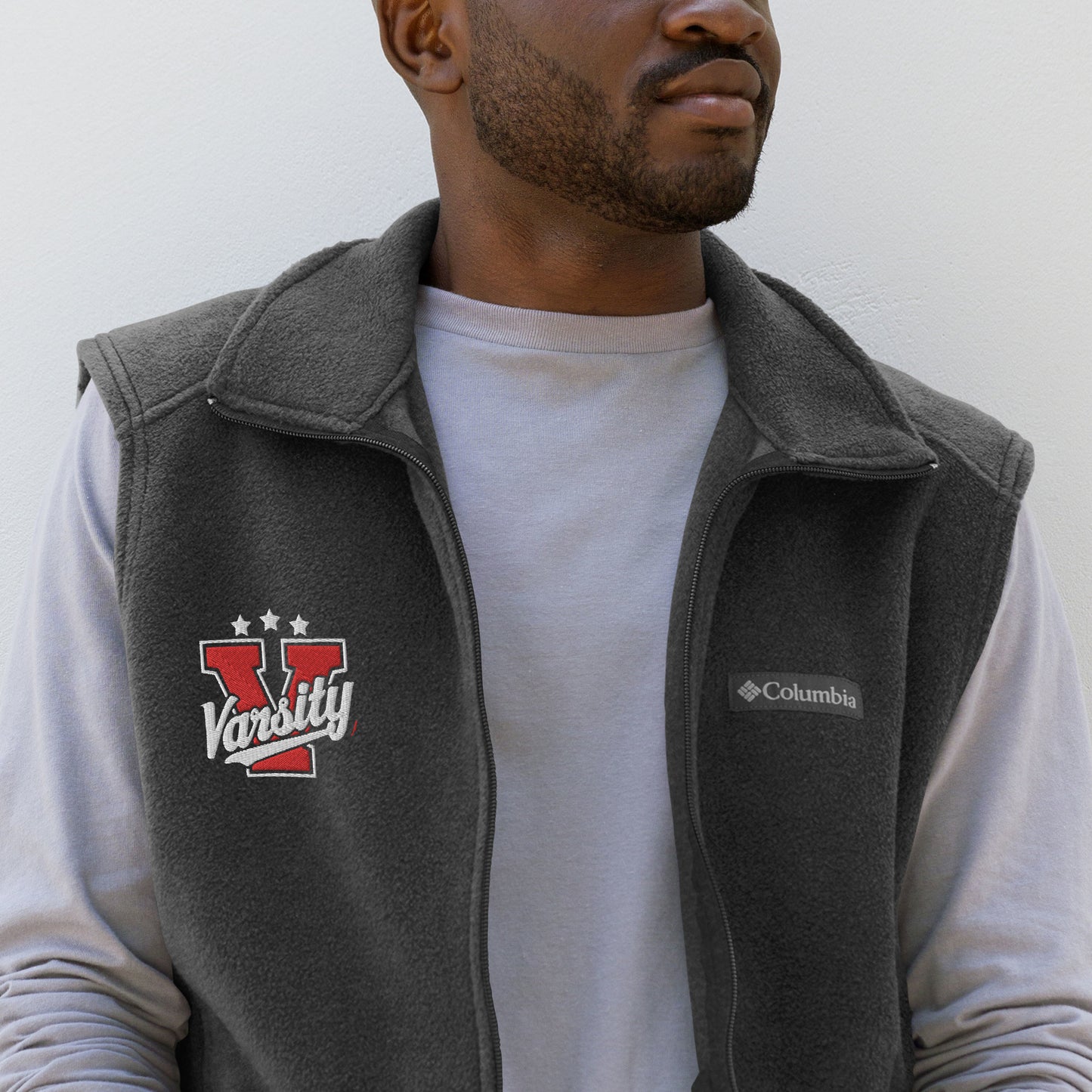 Varsity Embroidered Columbia Fleece Vest