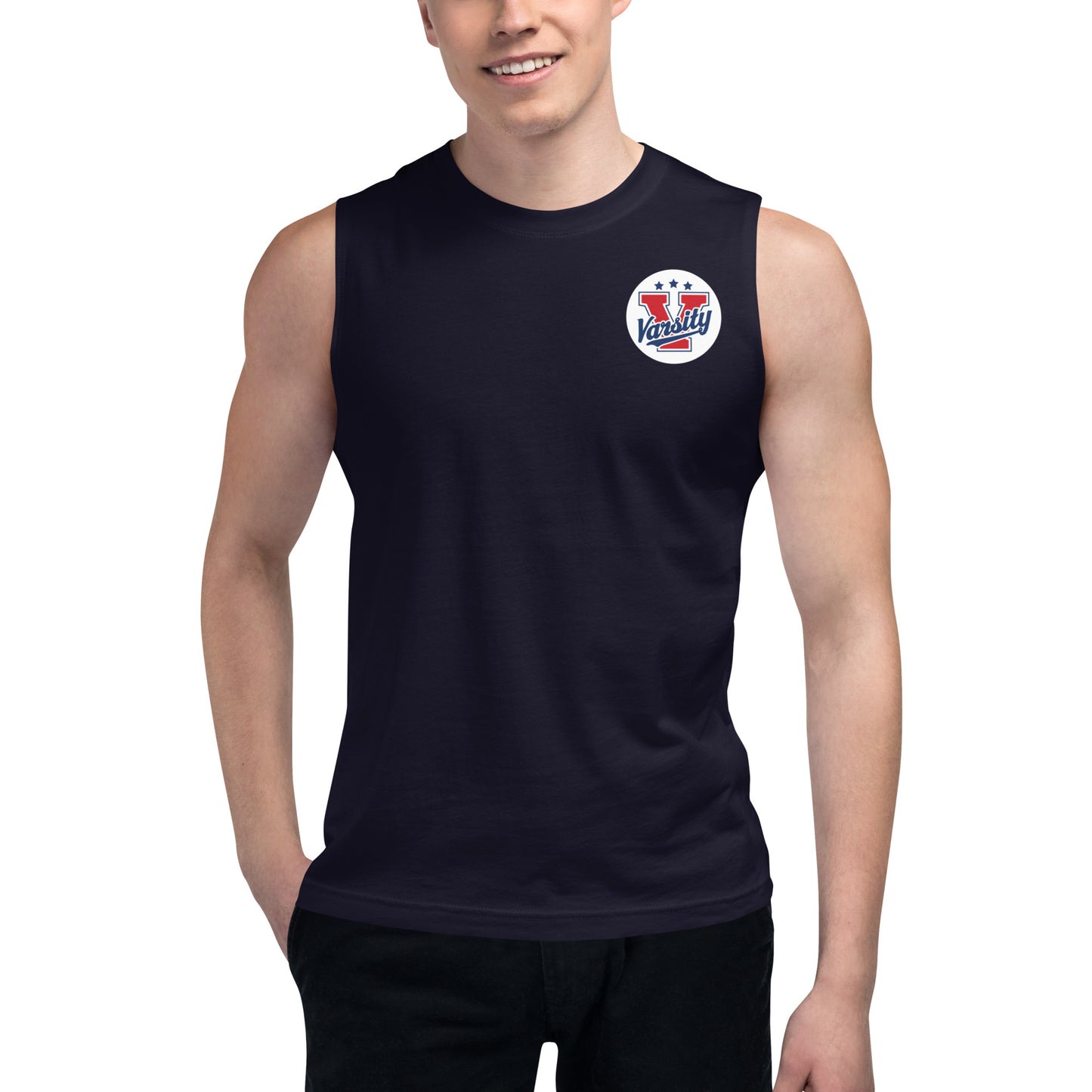 Unisex Muscle Shirt Varsity Logo