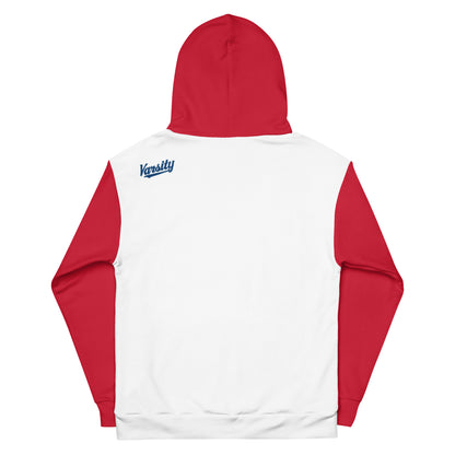 Red and White Unisex Hoodie