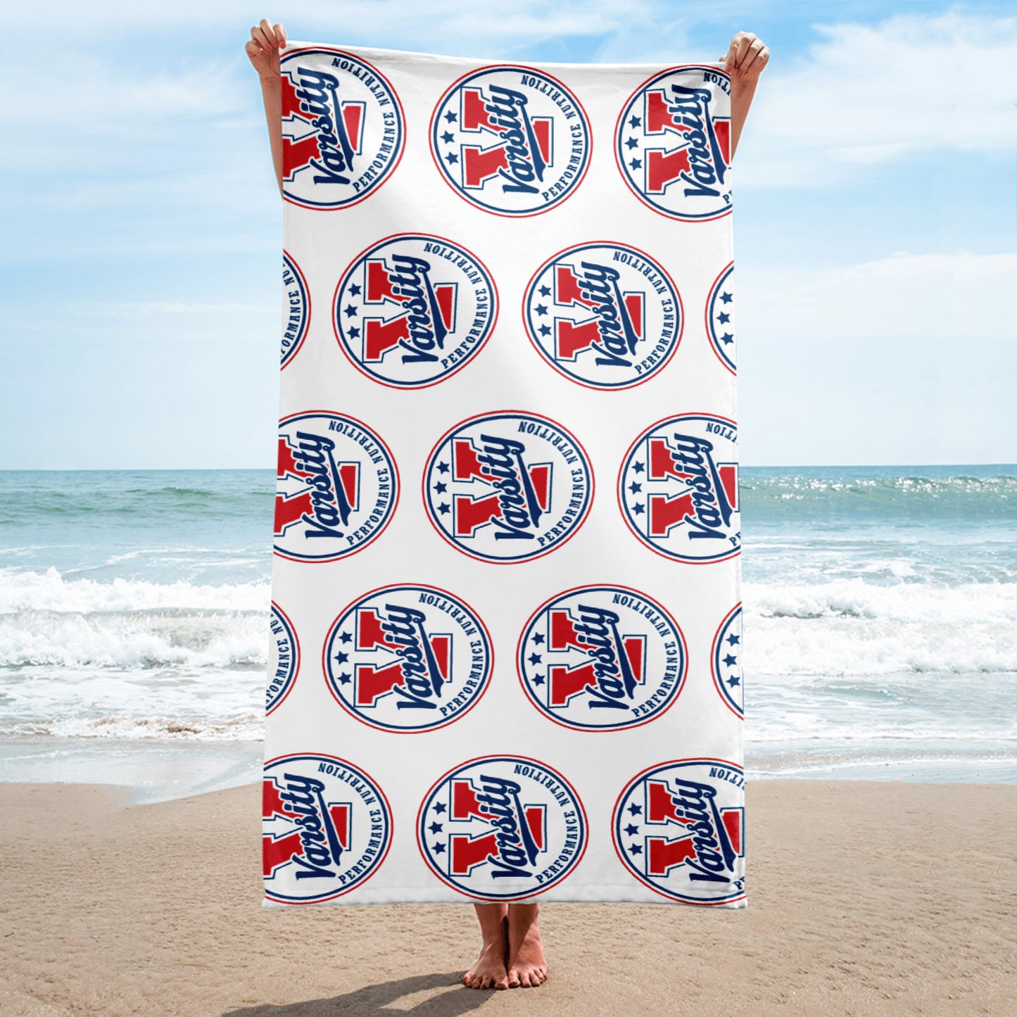 Varsity Pattern Beach Towel